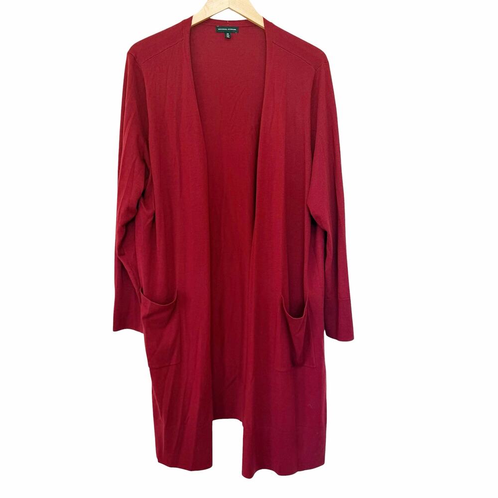 Universal Standard Red Wool Blend Long Line Cardigan Sz M
